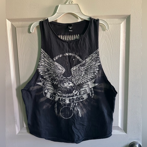 Blue/Gray Distressed Tank Top - Picture 2 of 11